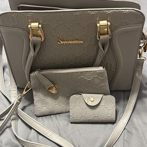 The purse set Women's Fashion Top Handle Satchel Purse Set 3pc